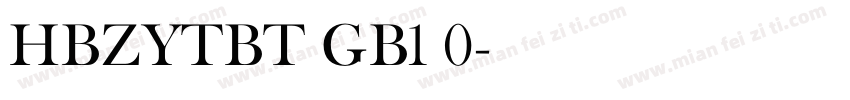 HBZYTBT GB1 0字体转换